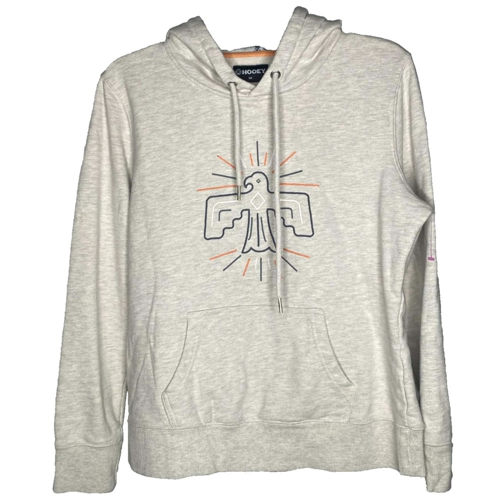 Hooey Women's Hoodie Tribal Embrodiered Graphic Long Sleeve Sweatshirt size med